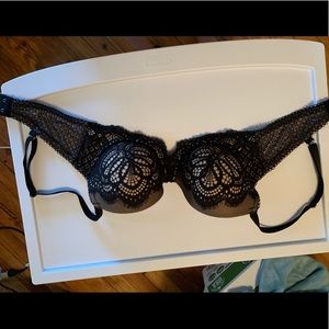 Black and Tan Lace-front Bra - Victoria’s Secret